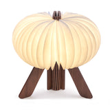 Walnut Gingko R Space Lamp Lit up