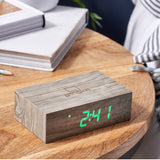 Gingko Flip Click Clock - Ash