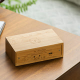 Gingko Flip Click Clock - Bamboo