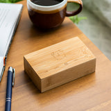 Gingko Flip Click Clock - Bamboo