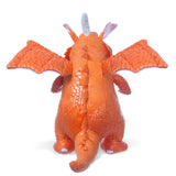 Back of the Zog orange dragon soft toy - 9 inches tall