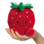 Palm Pals Juicy Strawberry Soft Toy in palm of hand