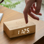 Gingko Flip Click Clock - Bamboo