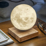 Smart moon lamp by Gingko - Walnut