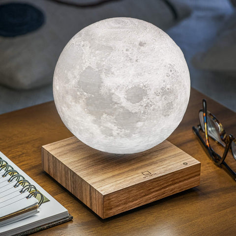 Smart moon lamp in Walnut 